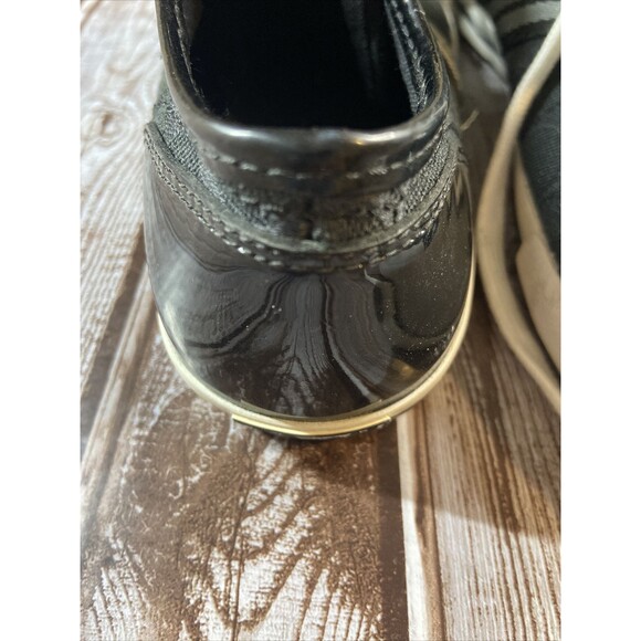 COACH Folly Sneakers Black Canvas & Patent Heel 6 B - Picture 5 of 11